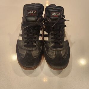 Adidas Men's Black Sneakers with White Stripes